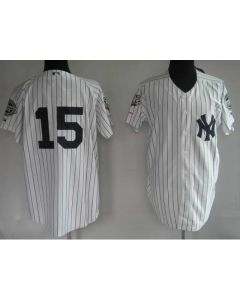 Yankees #15 Thurman Munson Stitched White MLB Jersey