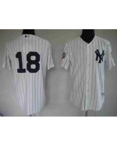 Yankees #18 Johnny Damon Stitched White MLB Jersey