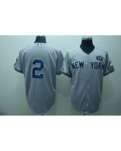 Yankees #2 Derek Jeter Grey GMS The Boss Stitched MLB Jersey