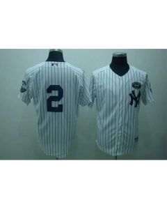 Yankees #2 Derek Jeter White GMS The Boss Stitched MLB Jersey