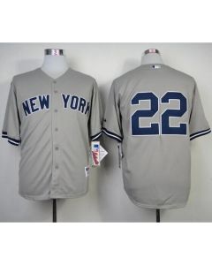 Yankees #22 Jacoby Ellsbury Grey Stitched MLB Jersey