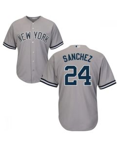 Yankees #24 Gary Sanchez Grey Road Stitched Youth MLB Jersey