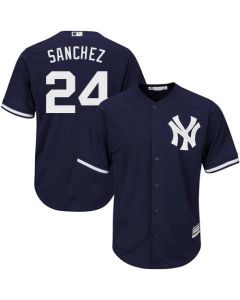 Yankees #24 Gary Sanchez Navy Blue Alternate Stitched Youth MLB Jersey