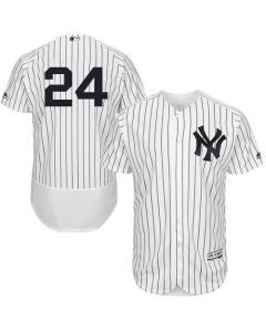 Yankees #24 Gary Sanchez White Strip Flexbase Authentic Collection Stitched MLB Jersey