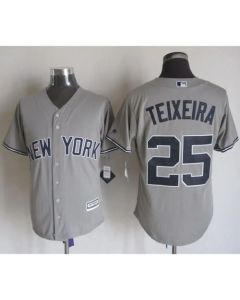 Yankees #25 Mark Teixeira Grey New Cool Base Stitched MLB Jersey