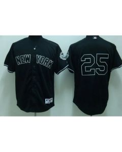 Yankees #25 Mark Teixeira Stitched Black Youth MLB Jersey