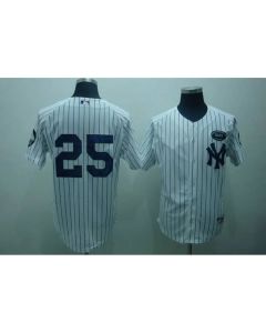 Yankees #25 Mark Teixeira White GMS The Boss Stitched MLB Jersey