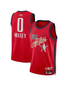 Youth 2026 NBA All-Star #0 Tyrese Maxey Red Game Swingman Jersey (Red)