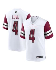 Youth #4 Frankie Luvu White Washington Commanders Game Jersey (White)