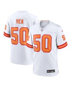 Youth '76 Tampa Bay Buccaneers #50 Vita Vea White Player Game Jersey (White)
