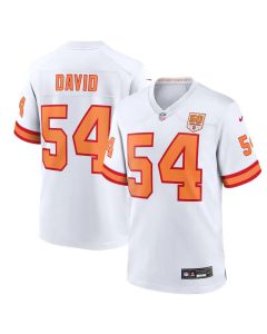 Youth '76 Tampa Bay Buccaneers #54 Lavonte David White 50th Season Game Jersey (White)