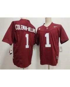 Youth Alabama Crimson Tide #1 Ryan Alexander Coleman-Williams Jr Red 2026 Vapor F.U.S.E. Limited Jersey