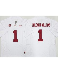 Youth Alabama Crimson Tide #1 Ryan Alexander Coleman-Williams Jr White 2026 Vapor F.U.S.E. Limited Jersey (2026)