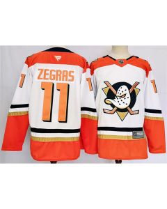 Youth Anaheim Ducks #11 Trevor Zegras White/Orange 2024-25 Stitched Jersey