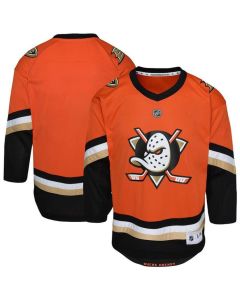 Youth Anaheim Ducks Orange Blank Home Stitched Jersey