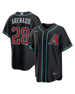 Youth Arizona Diamondbacks #28 Nolan Arenado Black Cool Base Stitched Baseball Jersey