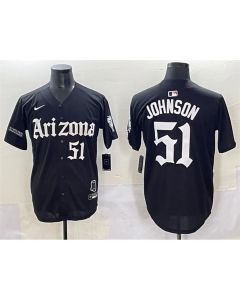 Youth Arizona Diamondbacks #51 Randy Johnson Black "Gothic Desert Fang Edition" Vapor Premier Limited Stitched Baseball Jersey