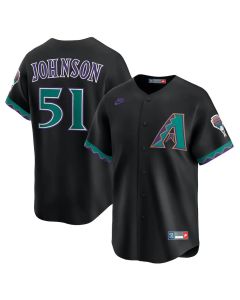 Youth Arizona Diamondbacks #51 Randy Johnson Nike Black Throwback Cooperstown Collection Limited Jersey (Black)