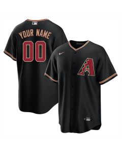Youth Arizona Diamondbacks Black Cool Base Custom Jersey