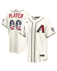 Youth Arizona Diamondbacks Nike Cream 2026 All-Star Edition Stars & Stripes Stadium Custom Jersey (Cream)