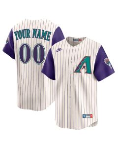 Youth Arizona Diamondbacks Nike Cream Throwback Cooperstown Collection Limited Custom Jersey