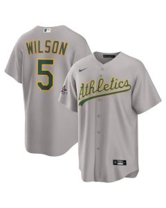 Youth Athletics #5 Jacob Wilson Gray 2025 MLB All-Star Game Road Replica Player Jersey (Gray)