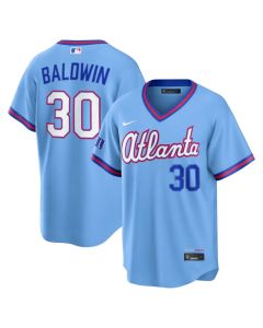 Youth Atlanta Braves #30 Drake Baldwin Powder Blue 2026 City Connect Stitched Jersey