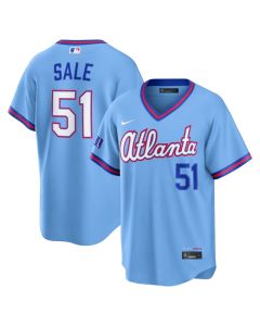 Youth Atlanta Braves #51 Chris Sale Powder Blue 2026 City Connect Stitched Jersey