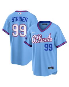 Youth Atlanta Braves #99 Spencer Strider Nike Powder Blue 2026 City Connect Stadium Jersey (Blue)