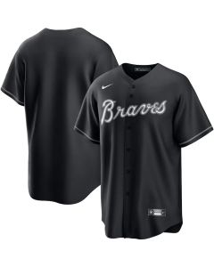 Youth Atlanta Braves Black Lights Out Replica Jersey