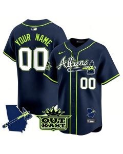 Youth Atlanta Braves Navy Atliens Vapor Premier Limited Custom Jersey (Navy)