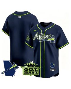 Youth Atlanta Braves Navy Atliens Vapor Premier Limited Jersey (Navy)