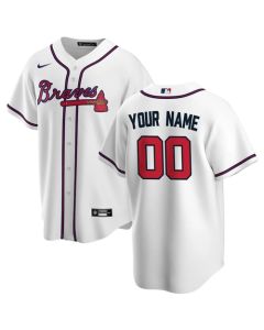 Youth Atlanta Braves White Stitched Baseball Custom Jersey (White)