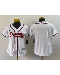 Youth Atlanta Braves White Stitched Jersey
