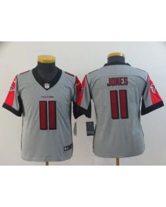 Youth Atlanta Falcons #11 Julio Jones Grey Inverted Legend Stitched NFL Jersey