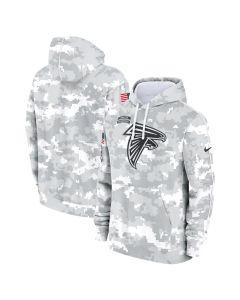 Youth Atlanta Falcons White/Gray 2024 Salute To Service Pullover Hoodie (White Gray)