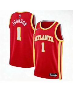Youth Atlanta Hawks #1 Jalen Johnson Red Swingman Icon Edition Jersey