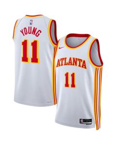 Youth Atlanta Hawks #11 Trae Young White Swingman Association Edition Jersey