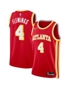 Youth Atlanta Hawks #4 Kingston Flemings Red 2026 Draft Icon Edition Jersey