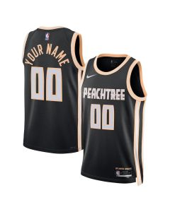 Youth Atlanta Hawks Black 2025/26 City Edition Swingman Custom Jersey (Black)