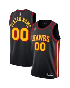 Youth Atlanta Hawks Black Swingman Statement Edition Custom Jersey (Black)