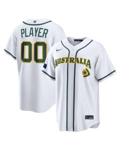 Youth Australia Baseball Custom White 2026 World Baseball Classic Home Jersey (White)