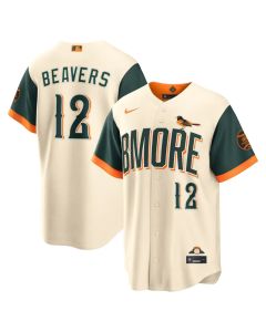 Youth Baltimore Orioles #12 Dylan Beavers Nike Natural 2026 City Connect Stadium Jersey (2026)