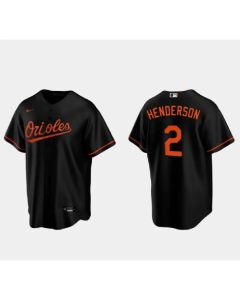 Youth Baltimore Orioles #2 Gunnar Henderson Black Cool Base Stitched Jersey