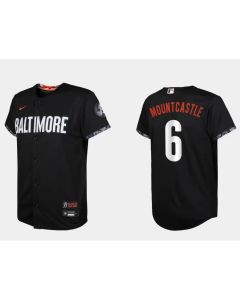 Youth Baltimore Orioles #6 Ryan Mountcastle Black 2023 City Connect Stitched Baseball Jersey