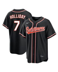 Youth Baltimore Orioles #7 Jackson Holliday Nike Black Fashion Replica Player Jersey