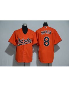 Youth Baltimore Orioles #8 Cal Ripken Orange Alternate Cool Base Player Stitched MLB Jersey