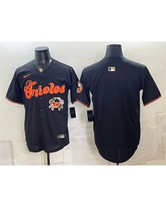 Youth Baltimore Orioles Black With Patch Vapor Premier Limited Stitched Baseball Jersey (Black)