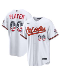 Youth Baltimore Orioles Nike White 2026 All-Star Edition Stars & Stripes Stadium Custom Jersey (White)