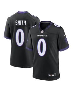 Youth Baltimore Ravens #0 Roquan Smith Nike Black Alternate Game Jersey (Black)